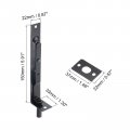 Uxcell Flush Bolt 6 Inch Stainless Steel Door Concealed Slide Lock Latch For Wood Composite Doors Double Black 2pcs
