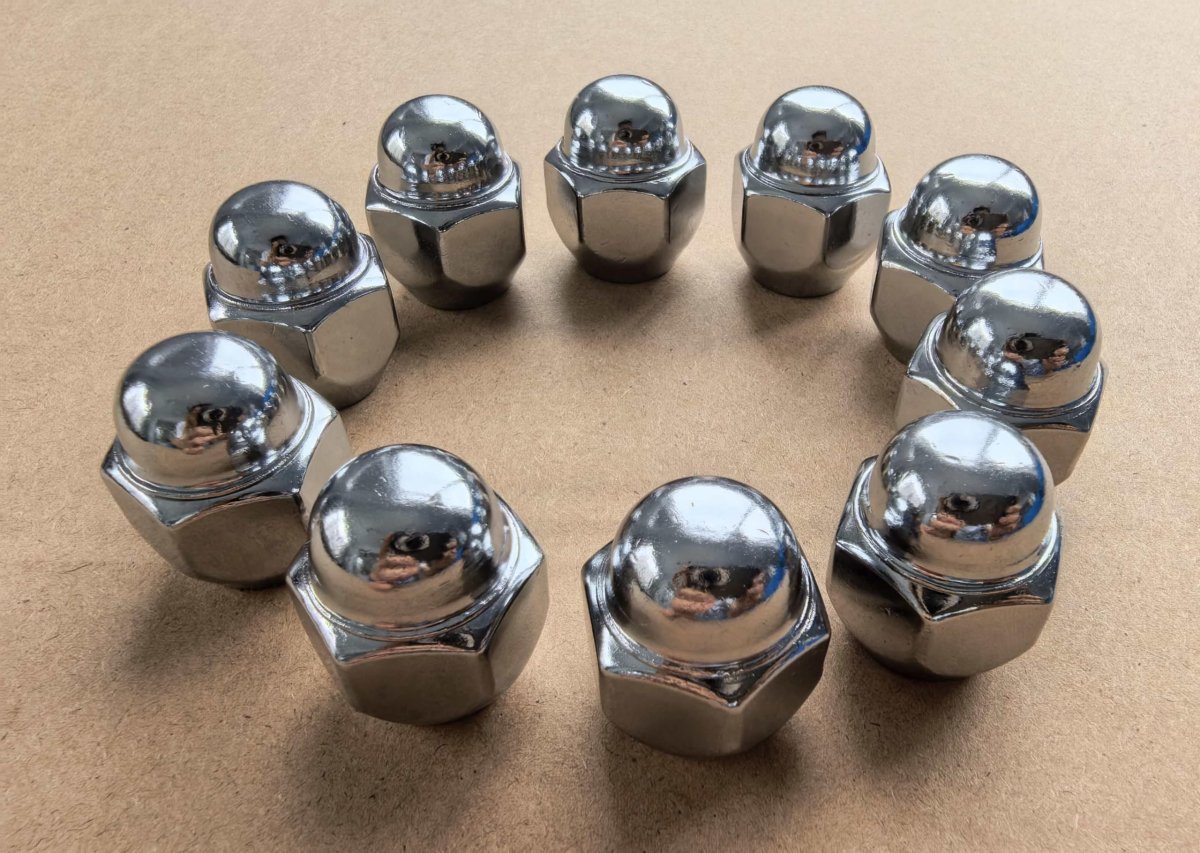 M12-1 5 Wheel Lug Nuts 52950-14140 For Select Hyundai Tucson Santa Fe Accent Elentra Sonata Veloster Kia Rio Forte Niro Soul