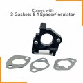 Alveytech Carburetor Gasket Kit With Spacer Fits 13 Hp Gx390 And Gx340 Engines Durable Replacement Carburetors For Go-kart Mini
