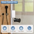 4pcs 1 6 Non Magnetic Latch Clamp Steel Glass Cabinet Clip Metal Rectangular Adjustable Frameless For Door Wardrobe Silver