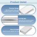 4pcs 1 6 Non Magnetic Latch Clamp Steel Glass Cabinet Clip Metal Rectangular Adjustable Frameless For Door Wardrobe Silver