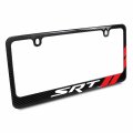 Ipick Image Dodge Srt Red Stripe Black Real Carbon Fiber License Plate Frame