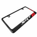 Ipick Image Dodge Srt Red Stripe Black Real Carbon Fiber License Plate Frame