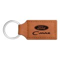 Ford C-max Rectangular Brown Leatherette Key Chain
