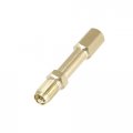 X Autohaux 4pcs 50mm 1 97 Long Brass Auto Tire Valve Extension Adaptor Air Tyre Stem Extender Inflation Stright Bore For Car