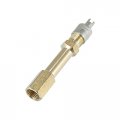 X Autohaux 4pcs 50mm 1 97 Long Brass Auto Tire Valve Extension Adaptor Air Tyre Stem Extender Inflation Stright Bore For Car