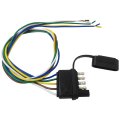 64cm 5 Flat Trailer Wiring Kit Male Connector Light Harness Extension W Cover 
