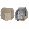 Labwork Front Driver And Passenger Side Medium Tan Artificial Leather Seat Cover Armrest Replacement For 2003-2006 Gmc Yukon