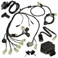 Caltric Wiring Harness Switch Key Coil And Regulator Compatible With Honda Trx450r 2006 2007 2008 2009
