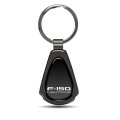 Ford F-150 Lightning Black Dome Dark Gunmetal Metal Teardrop Premium Key Chain