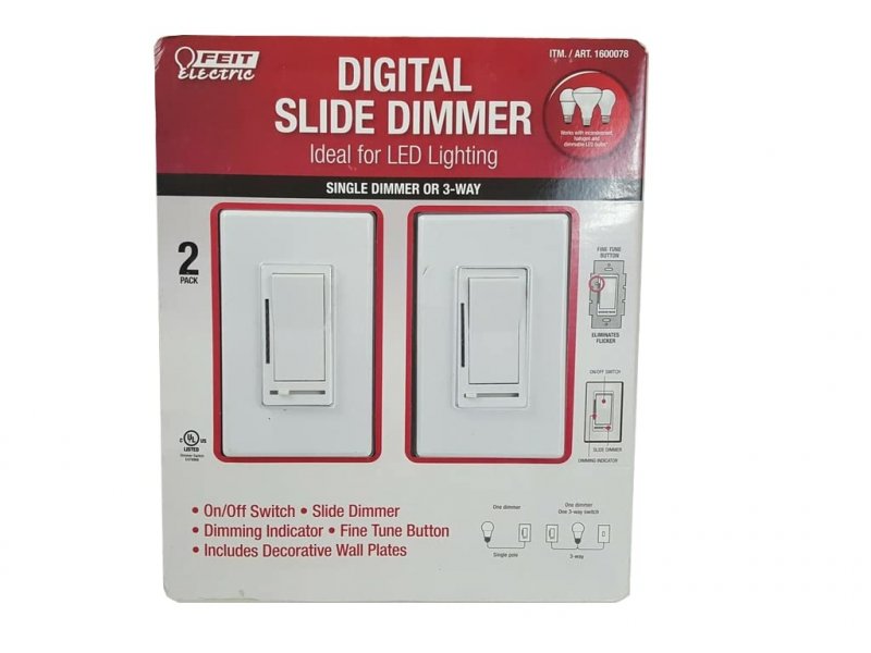 Feit Electric Digital Slide Dimmer Ideal For Led Lighting 2 Pack