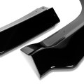 Auto Dynasty 3pcs Factory Style Car Front Bumper Lip With Side Canards Compatible Dodge Charger Srt 11-14 Glossy Black