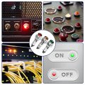 Uxcell Indicator Light Dc 12v Yellow Metal Shell Panel Mount 5 16 8mm 6pcs