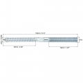 Uxcell M10x50mm Hanger Bolts Double Head Dowel Screw 130mm Length 15pcs