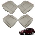 4pcs Front Seat Cover Gray Leather Bottom And Driver Passenger Replacement For 2007-2012 Acura 