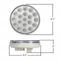 Partsam 2pcs 4 Inch Round Red Stop Turn Tail Lights To Amber Strobe Kit 19 Diodes W Chrome Bezels And 3-prong Wire Pigtails