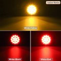 Partsam 2pcs 4 Inch Round Red Stop Turn Tail Lights To Amber Strobe Kit 19 Diodes W Chrome Bezels And 3-prong Wire Pigtails