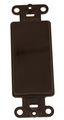 Leviton 80414 Decora Plastic Adapter Plate Blank No Hole With-ears And Two Mounting Screwsbrown 