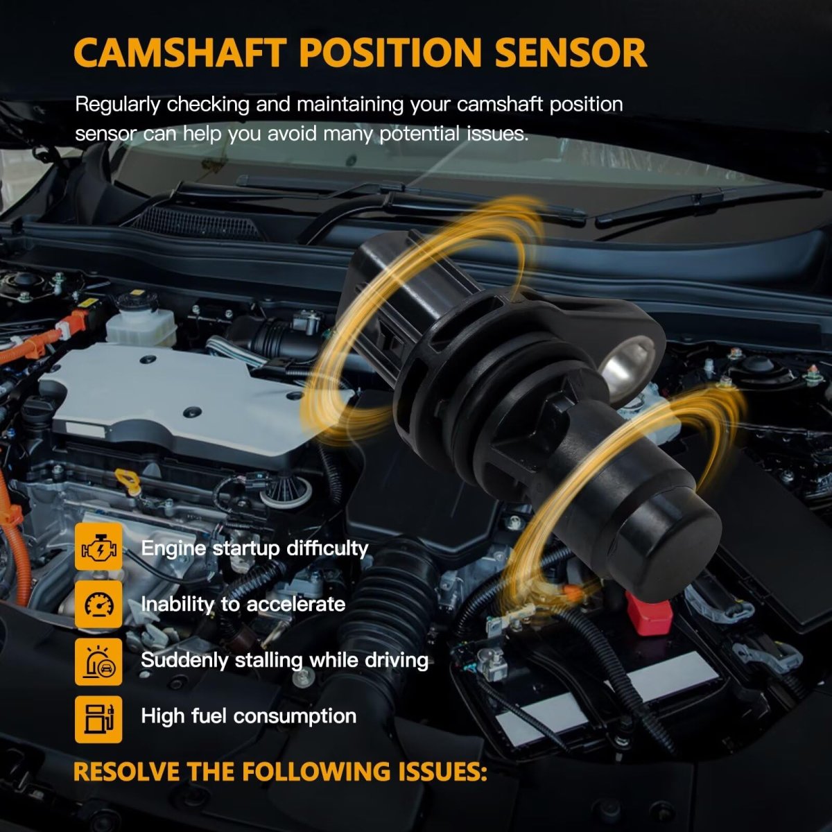 Engine Camshaft Position Sensor 90919-05060 For Toyota And Lexus 1 Pack Replacement Part Matrix Camry Corolla Rav4 More