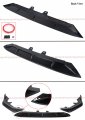 Jdm 3pc Style Painted Gloss Black Pearl Front Bumper Lip Splitter Kit Compatible For 2022 2023 Honda Civic Ex Lx Si Touring