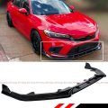 Jdm 3pc Style Painted Gloss Black Pearl Front Bumper Lip Splitter Kit Compatible For 2022 2023 Honda Civic Ex Lx Si Touring