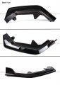Jdm 3pc Style Painted Gloss Black Pearl Front Bumper Lip Splitter Kit Compatible For 2022 2023 Honda Civic Ex Lx Si Touring