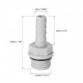 Uxcell Pvc Barb Hose Fitting Connector Adapter 6mm Or 15 64 Barbed X G1 4 Male Pipe 5pcs