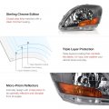 Chrome Housing Oe-style Headlight Headlamp Assembly For 2007-2011 Toyota Yaris Sedan Driver Side