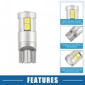 A Absopro T10 194 168 W5w 2825 Led 6000k 9smd 3030 Chipset Car Interior Dome Backup Reverse Truck Cargo Light Glove Box Bulbs