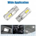 A Absopro T10 194 168 W5w 2825 Led 6000k 9smd 3030 Chipset Car Interior Dome Backup Reverse Truck Cargo Light Glove Box Bulbs