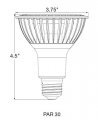Satco 4 45 Inch 21 5w Led Par30ln Medium Base Replacement Lamp-4000 Color Temperature-gray Finish