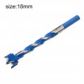 Uxcell Forstner Wood Boring Drill Bit 18mm Dia Hole Saw Carbide Alloy Steel Tip Hex Shank Cutting For Hinge Plywood Tool Blue