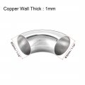 Uxcell Stainless Steel 304 Pipe Fitting Long Radius 90 Degree Elbow Butt-weld 1-1 4-inch Od Size 5pcs