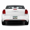 Ipick Image Made For Chrysler Logo Black Real 3k Carbon Fiber 50 States 4 Holes License Plate Frame
