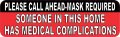 Stickertalk Call Ahead Medical Complications Vinyl Sticker 10 Inches By 3 