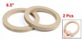 Uxcell 2 Pcs Universal Khaki 6 5 Inch Automotive Wooden Speaker Spacers 18mm Depth