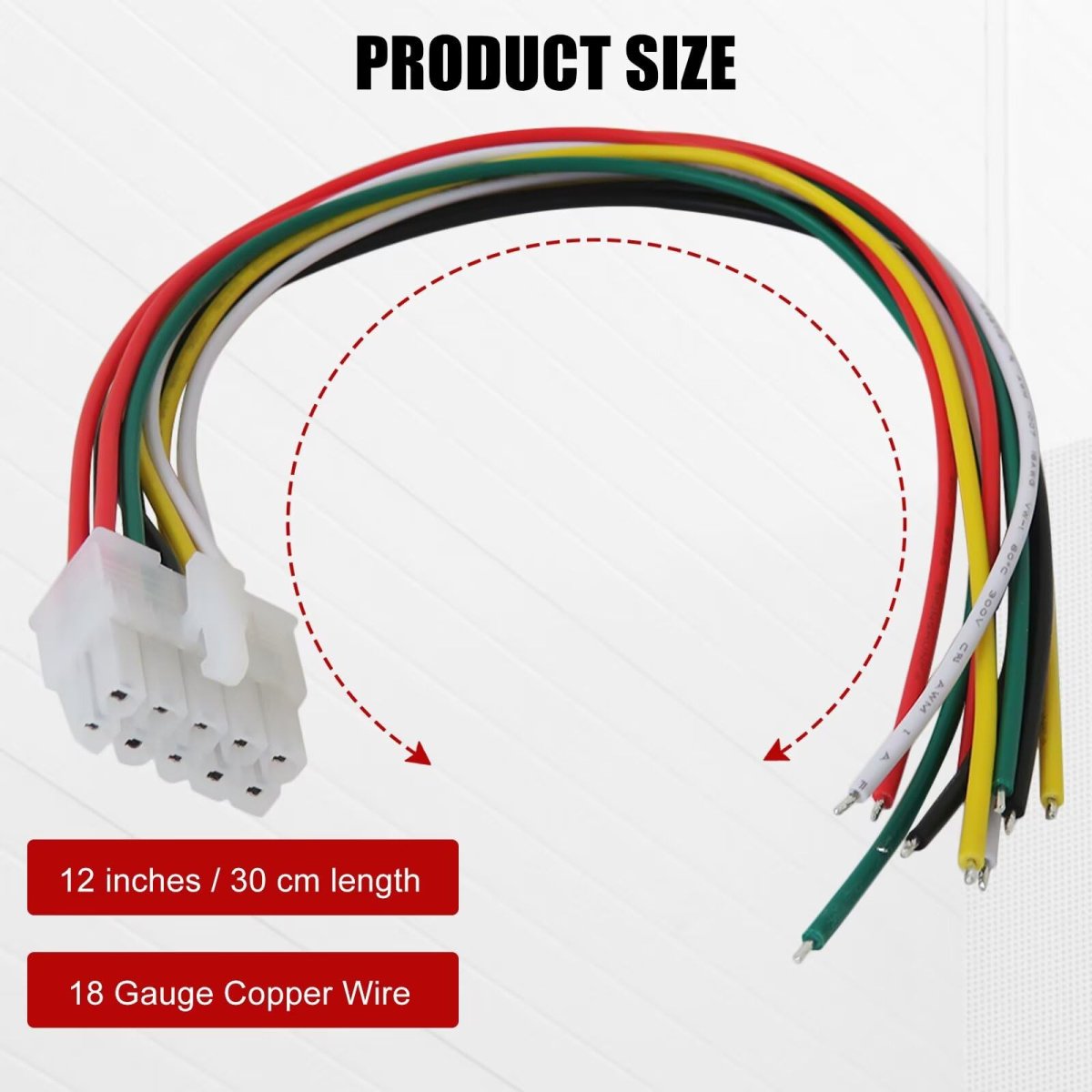 Wire Harness For Kicker Powered Subwoofer Box Bassstation 11pt8 Pt10 10 Pin Pvc 10-pin Connector Direct Replacement