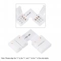 Uxcell 3 Pin 10mm Led Connector Kit Include Strip To Jumper L Shape Gapless For Strips