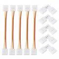 Uxcell 3 Pin 10mm Led Connector Kit Include Strip To Jumper L Shape Gapless For Strips
