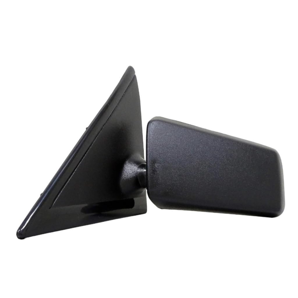 Driver Side View Mirror For 1994 Gmc Sonoma Jimmy Black Plastic Housing Manual Adjustment Fold Away Design Clear Rectangular