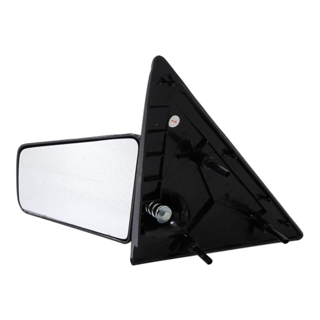 Driver Side View Mirror For 1994 Gmc Sonoma Jimmy Black Plastic Housing Manual Adjustment Fold Away Design Clear Rectangular