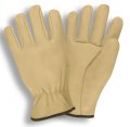 Cordova 8201m Standard Grain Cowhide Driver Gloves Unlined Shirred Elastic Back Straight Thumb Medium 12-pack 