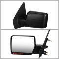 Auto Dynasty Driver Left Side Rear View Mirror Manuel Adjust With Led Turn Signal Non-heated Glass Compatible Ford F150