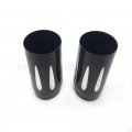 Httmt Fc001- Hollow Cnc Cut Black Fork Boot Slider Cover Cow Bells Compatible With H-d-davidson 1986-2013
