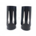 Httmt Fc001- Hollow Cnc Cut Black Fork Boot Slider Cover Cow Bells Compatible With H-d-davidson 1986-2013