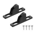 2 Pcs Sliding Door Keepers 17 X 0 38 Zinc Alloy Glass Lock Latch With Mounting Screw For Various Patio Black 