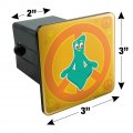 Meditating Gumby With Peace Sign Tow Trailer Hitch Cover Plug Insert