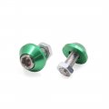 Uxcell Universal Green Metal Motorcycle Windscreen License Plate M6 Bolts Screw 4pcs