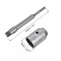Uxcell Wall Hole Drill Bit 50mm Concrete Cement Stone Saw Cutter 190mming Depth Round Shank With Connecting Rod For Sds X4