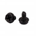 Uxcell 6 -32 Black Zinc Plated Hex Phillips Head Pc Computer Case Screw Fastener 400pcs